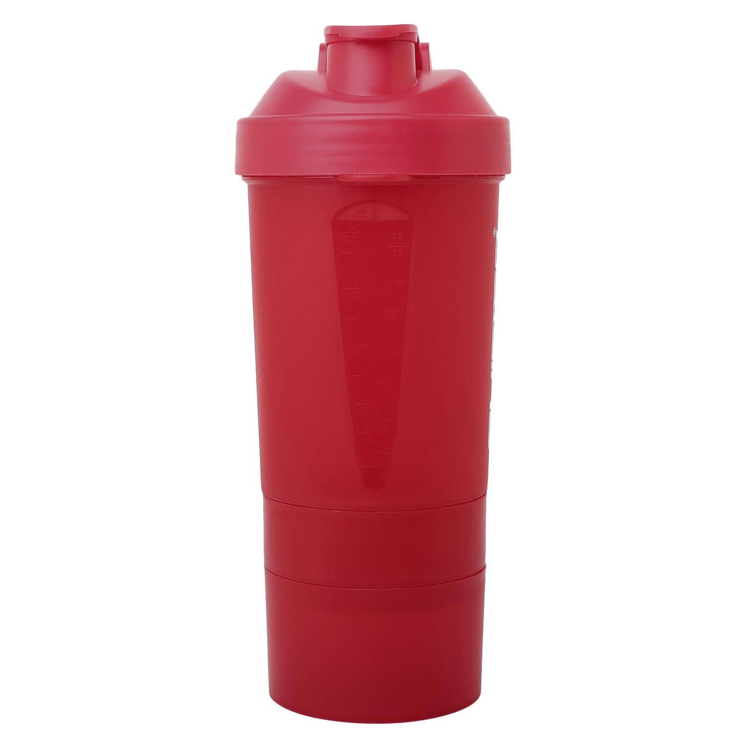 SHIFTER SHIFTER Gym Shaker for Protein Shake Leakproof Shaker Bottles for Protein, Preworkout and Bcaa Shake, Protein Shaker Bottle for Gym Gym Bottle for Men and Women BPA-Free 700ML (RED)