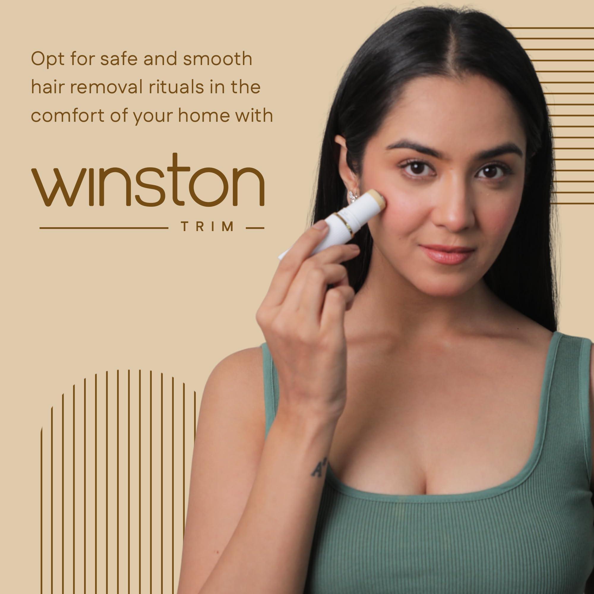 WINSTON Winston Rechargeable Electric 2-in-1 Face and Eyebrow Trimmer for Women - 90 Min | Multi-Grooming Trimmer for Eyebrow and Facial hair