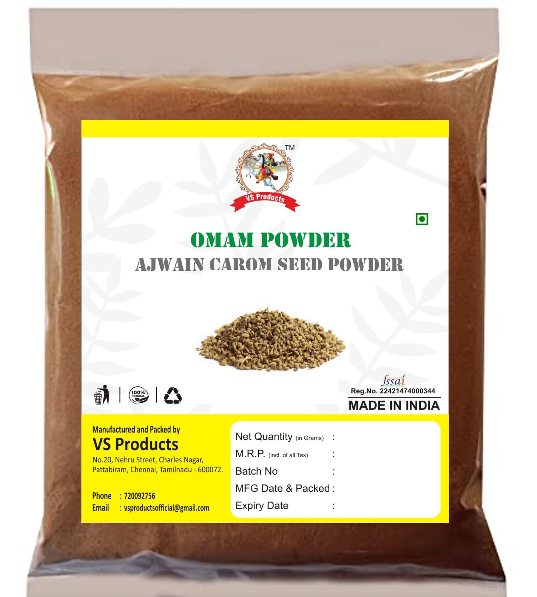 VS Products VS Products Omam Powder, 50g, Ajwain Carom Seed powder, Ajowan Carway, Thymol Seed powder,50g(packof1x50g)