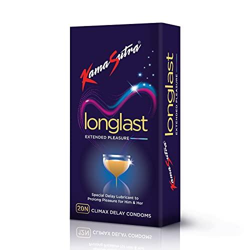 KamaSutra Kamasutra Longlast Condoms, Dotted Texture, 20 Count & Dotted Condoms For Men - 20 Count