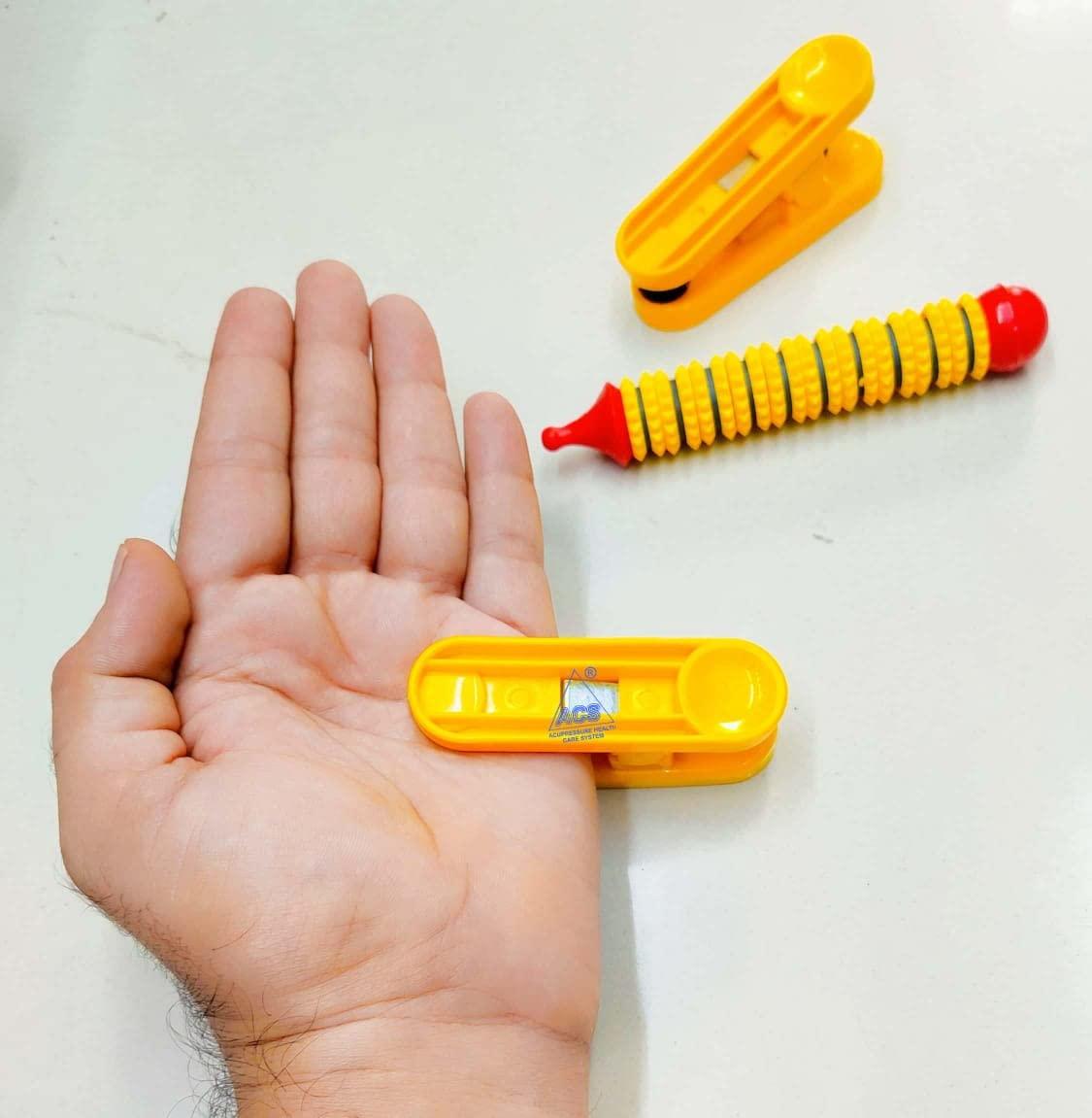 Generic Acupressure Magnetic Finger Power Clips Yellow And Acs magne