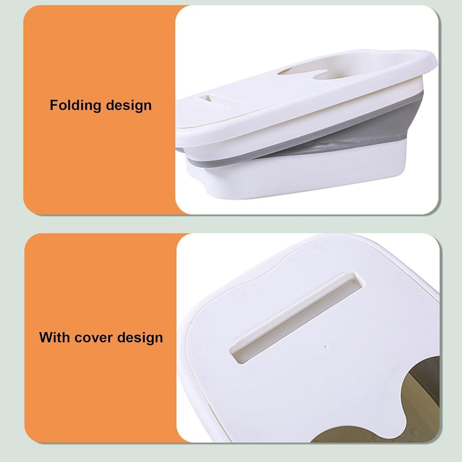 Clefairy Clefairy Foldable Footbath Pail Massage Soak Bucket Household Easy Storage Basin/Folding Foot Bath Spa Massage/Basin Foot Bucket/Large Foot Soaking Tub for Soaking Foot,Toe Nails, and Ankles,Pedicure