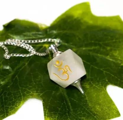 Excel Excel Pentagon Shaped White Quartz Pagan Healing Reiki Pendulum