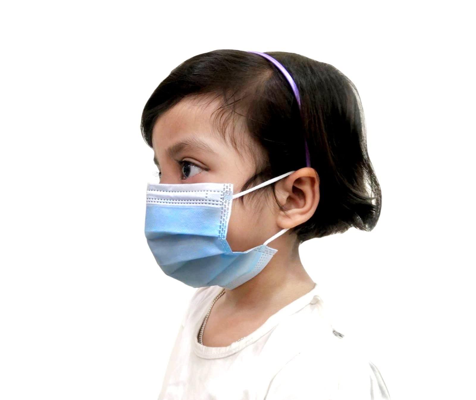 Indicare Health Sciences indicare Kids Surgical Mask with Nsoe Pin and Meltblown Filter (Blue) - Pack of 50 - DESIGN 4