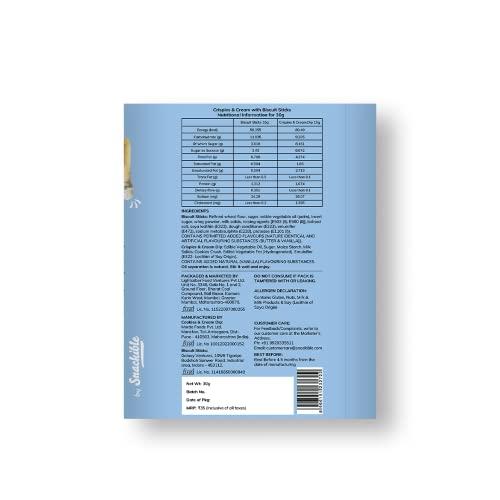 Snackible MU(N)CH BETTER Snackible Dipsters Cookies and Cream Dip with Biscuit Sticks (Pack of 24) - 24x30gm | Baked | Biscuits & Dip | Munching |Cookies & Cream