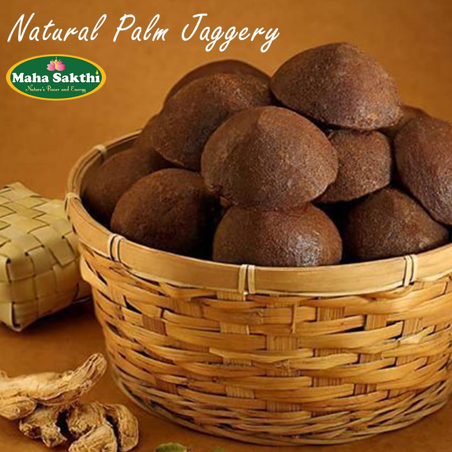 Maha Sakthi Maha Sakthi Origianal Palm Jaggery Panai Vellam - (Panam Karupatti) Pack of 2 (500gm x 2)