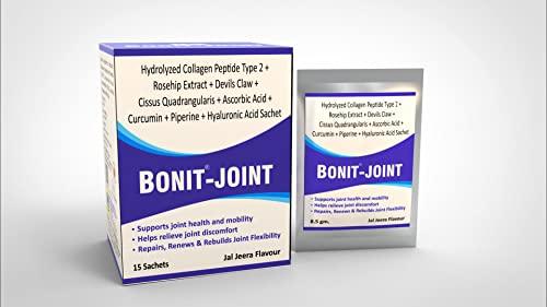 S G WELNESS S G Welness Bonit-Joint | Joint Support Supplement for Flexibility and Mobility | Joint Pain Relief Supplement with Jal Jeera Flavor | Suitable for Men & Women - Pack of 15 Sachet