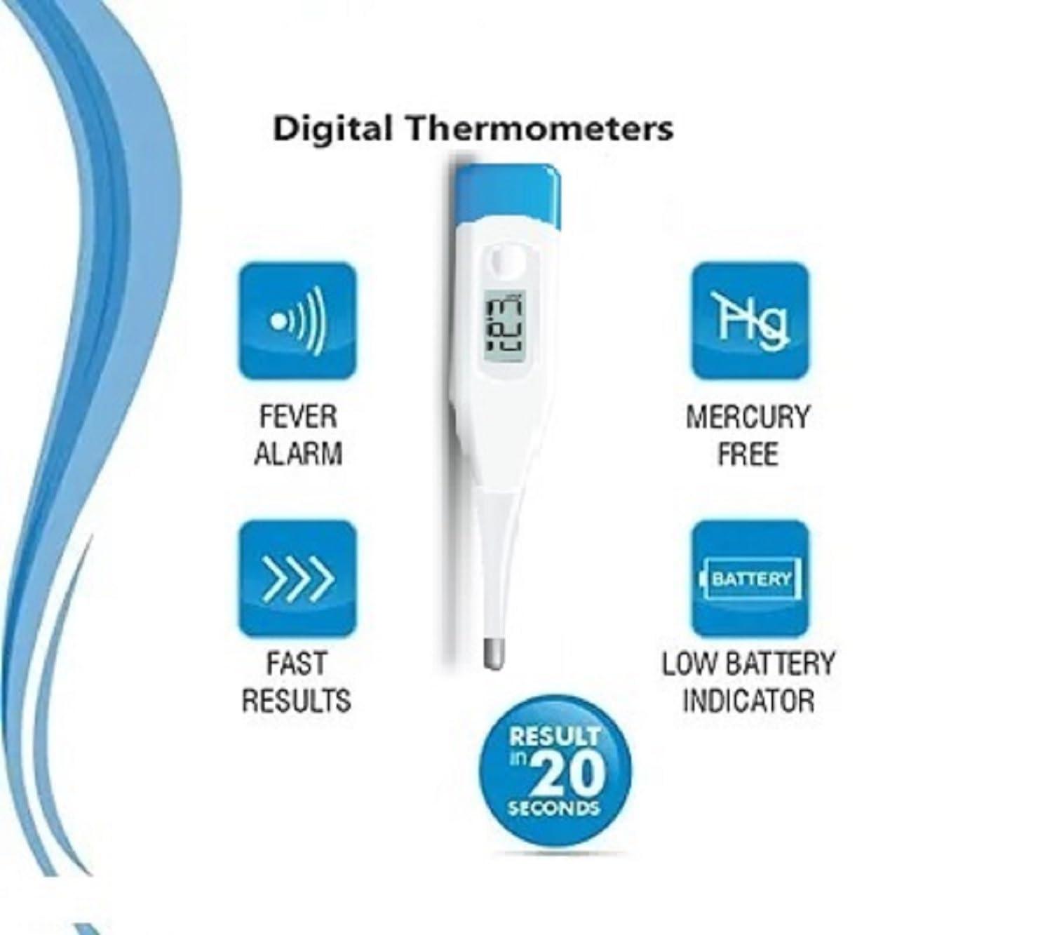 DipNish DipNish Digital Thermometer With Quick Measurement For Fever Temperature Machine Clinical Thermometer Body Temperature Thermometer For Kids & Adults Thermometer For Oral, Underarm & Rectal
