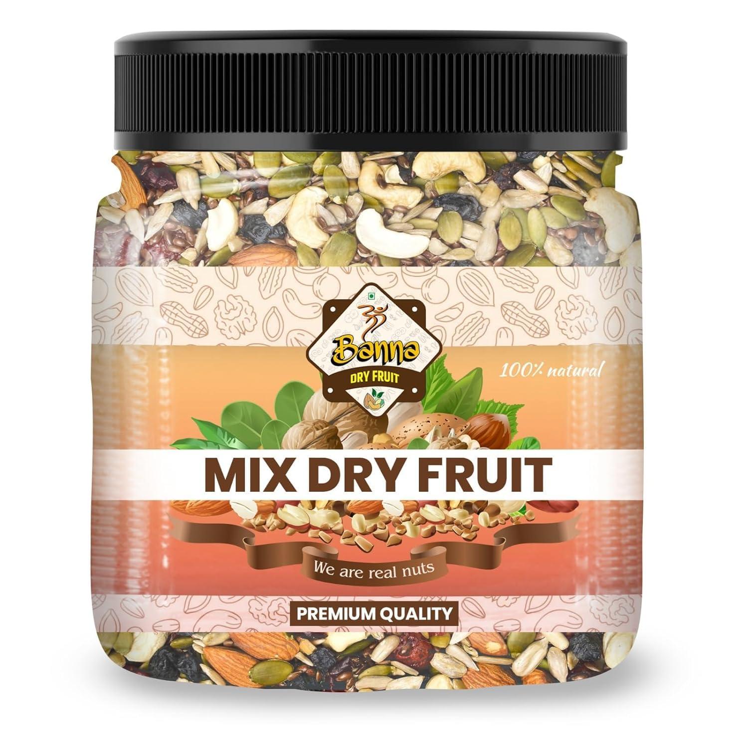 OM BANNA OM BANNA Absolute Health Dry Fruits Mix, Premium Trail Mix | Healthy Mixed Nuts with Dry Fruits (1 KG)