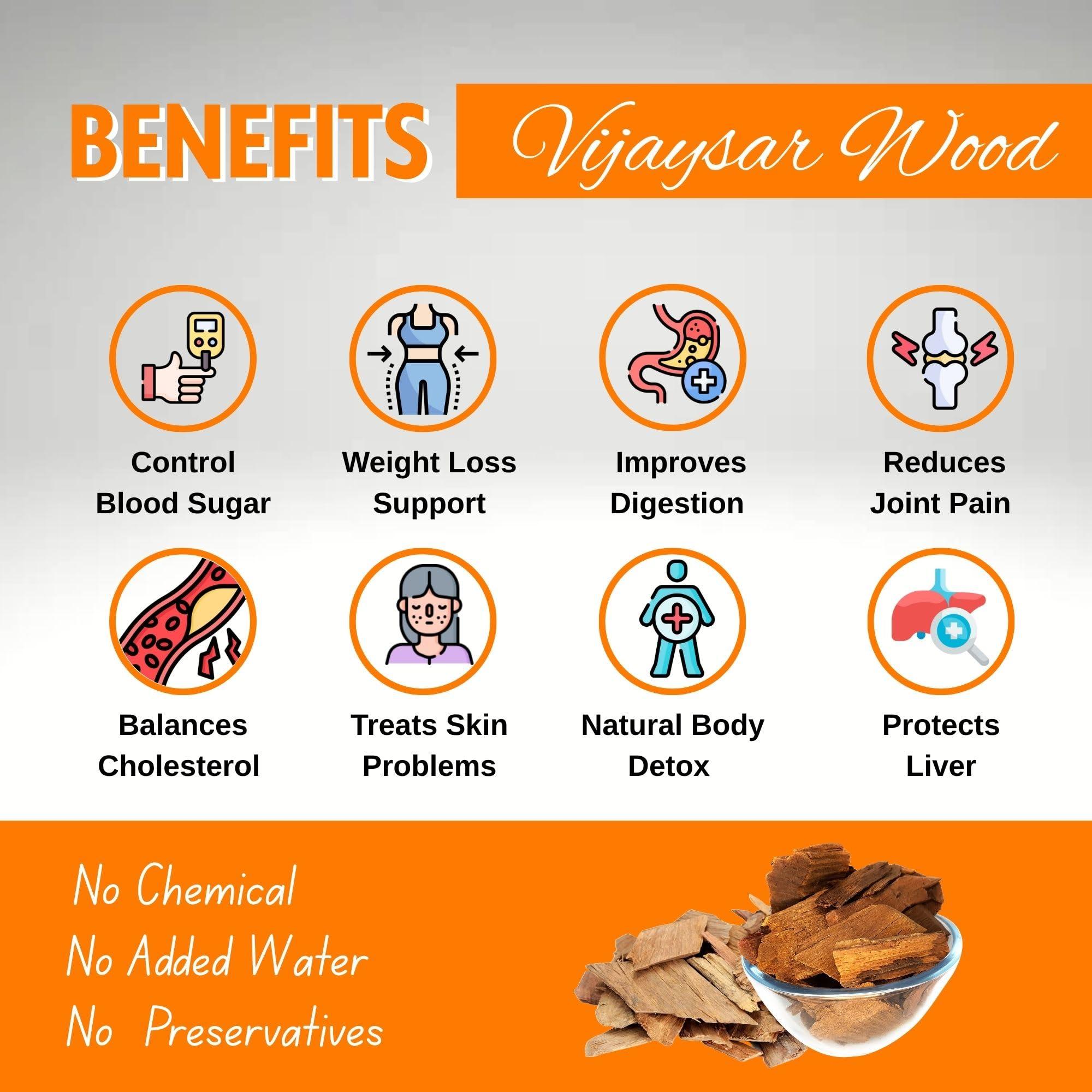 BIRJU MAHAVIR Birju Mahavir Vijaysar Bark- Indian Kino - Pterocarpus Marsupium Bark 400 Gr, (Model: BMKB-151)