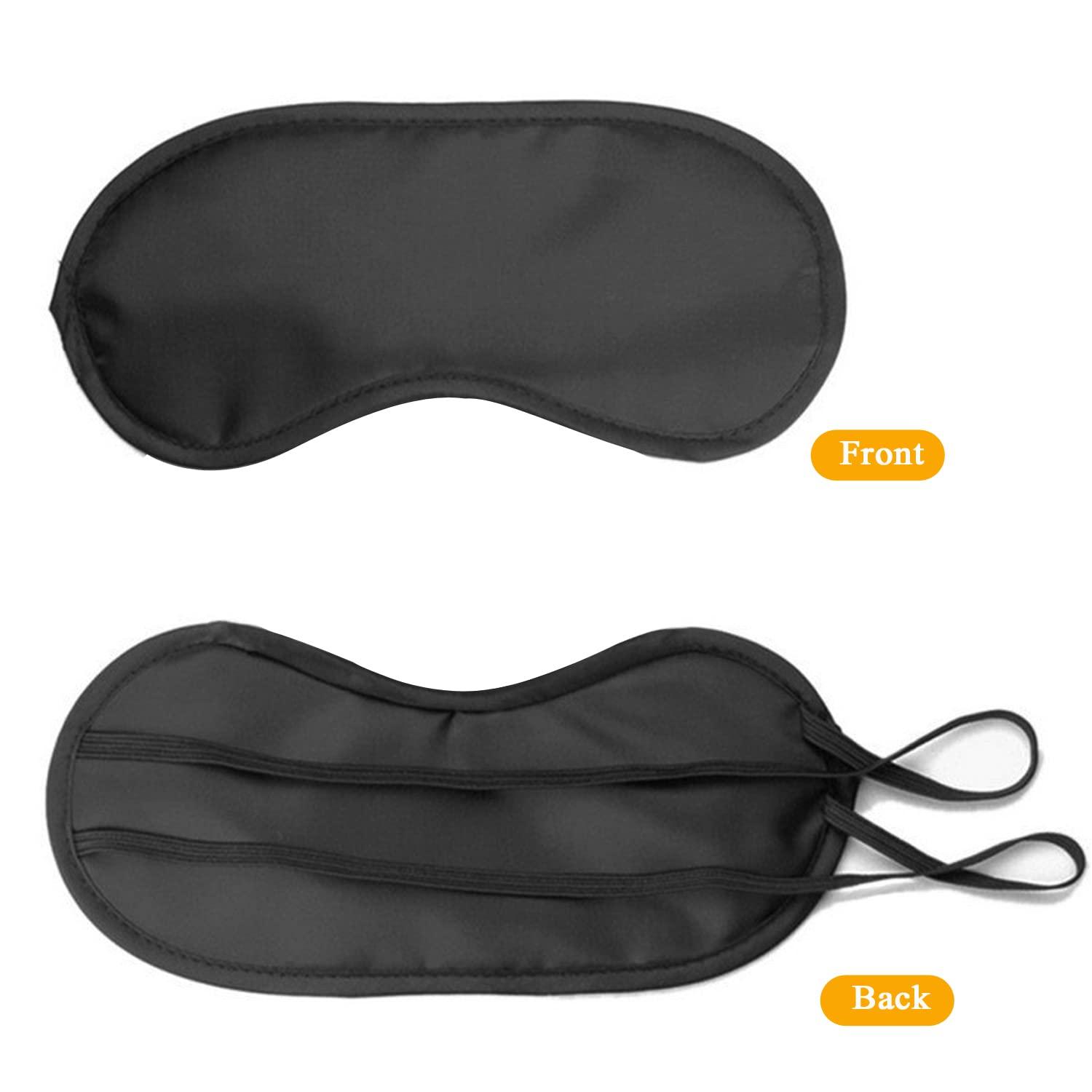 Vandorla 12 Pack Blindfold Eye Mask Cover Sleep Mask for Team Games Travel Sleep Party Supply with Adjustable Strap for Women Men Kids, Black