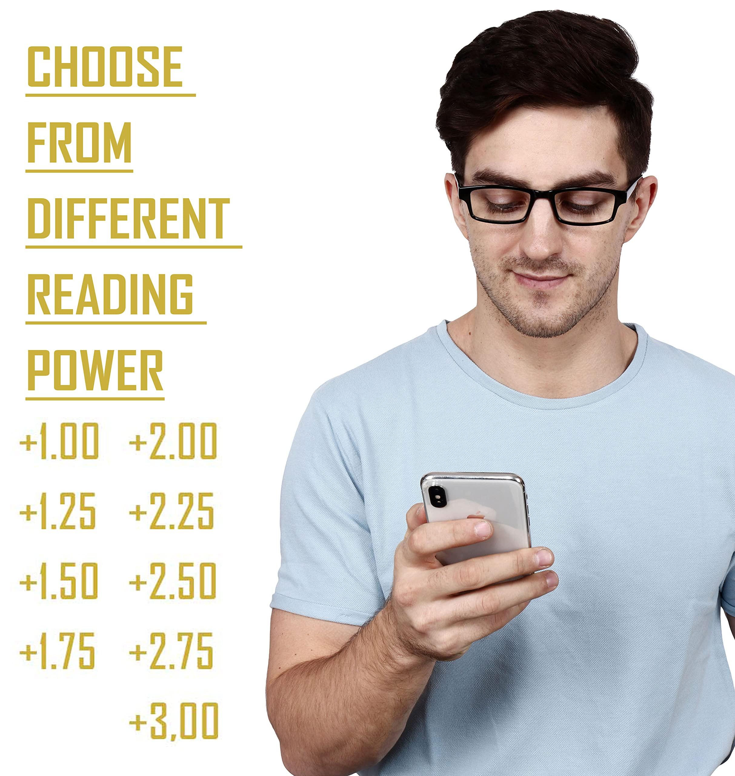 IRYZ IRYZ Long Sides Hang in Neck Rectangular Solid Full Rim Frame Reading Glasses for Men & Women | Medium Red | Near Vision Power +1.0, 1.25, 1.5, 1.75, 2.0, 2.25, 2.5, 2.75, 3.0