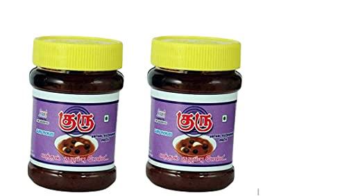 GURU GURU Vathakulambu Paste | Combo Vathal Kuzhambu Rice Paste |100% Natural|No Artificial Color 300gm, (Pack of 2)