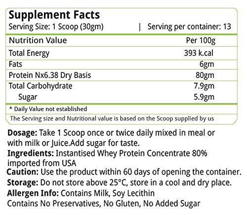 nature's velvet Natures Velvet Family Protein 100% Whey Protein (Unflavoured) 400gms