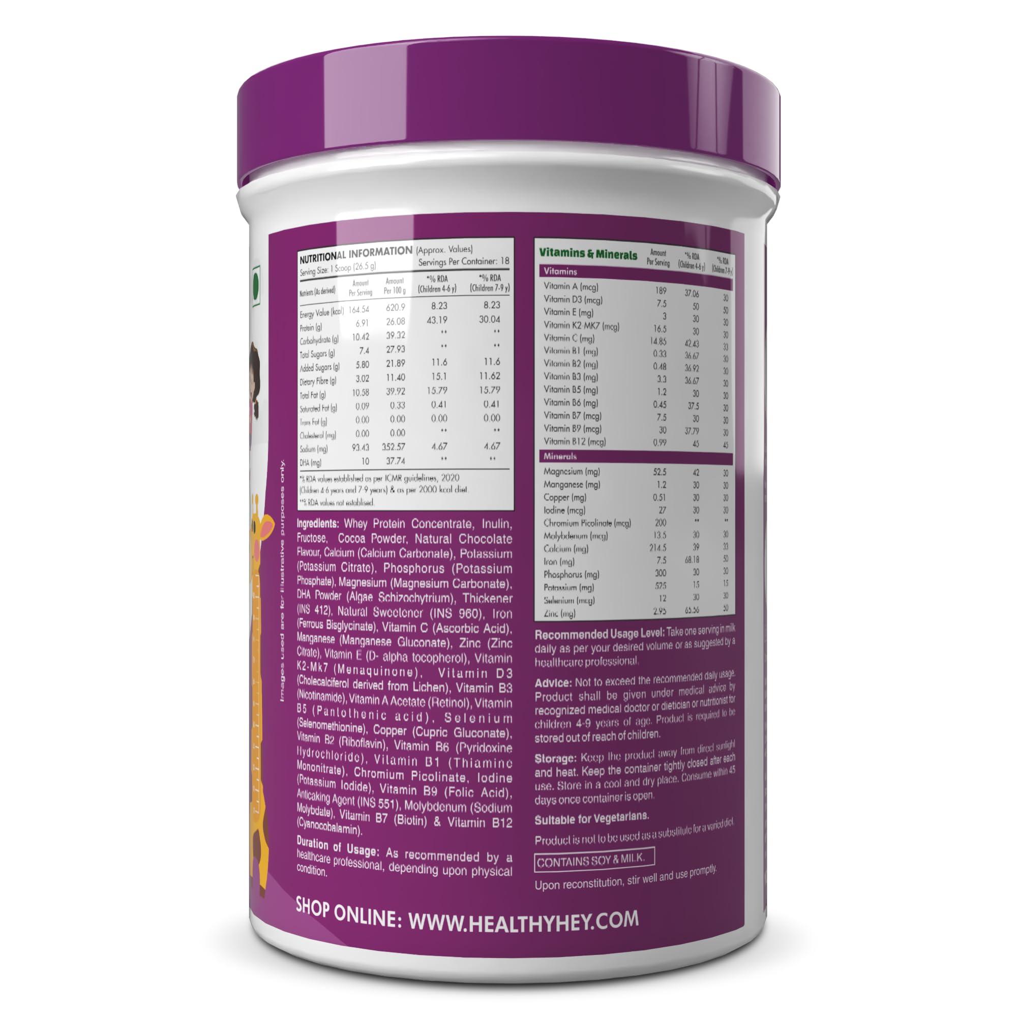 HealthyHey HealthyHey Junior Protein Powder for Kids - Chocolate Flavour - 500g