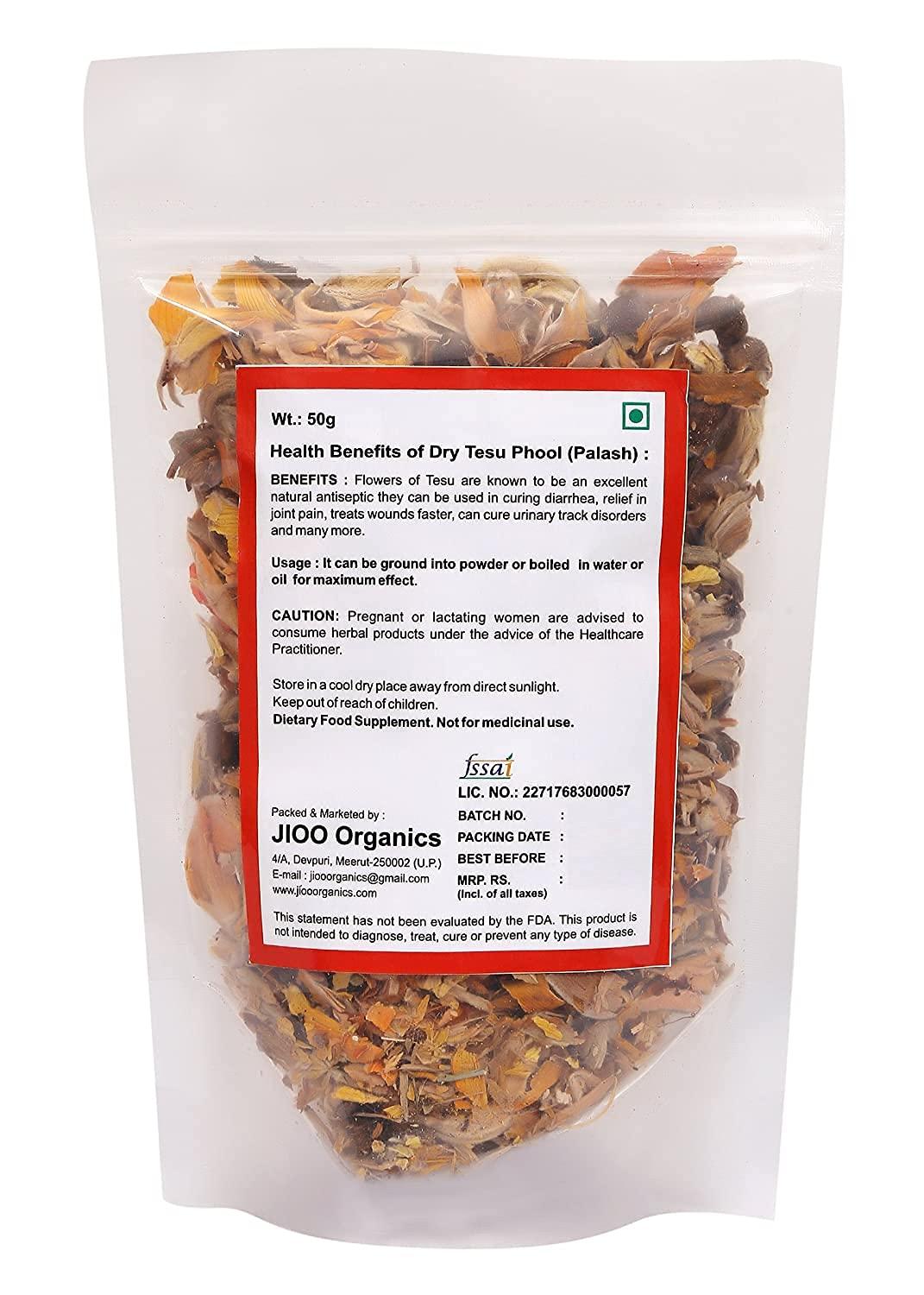 J Organics J Organics Dry Tesu k Phool | Palash | Dhak Ka Phool | Butea Monosperma | Pack Of 50g