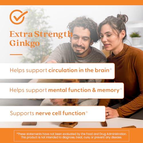 Doctor's BEST Doctor's BEST Extra Strength Ginkgo, Non-Gmo, Gluten Free, Vegan, Soy Free, Promotes Mental Function And Memory, 120 Mg, 120 Count (Pack Of 1) - Capsule