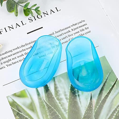 Estink Estink 2pcs Ear Cover Protector, Blue Ear Guard Waterproof Ear Cover For Shower Hairdresser Ear Protectors for Salon Home Use 1.8x3.1in