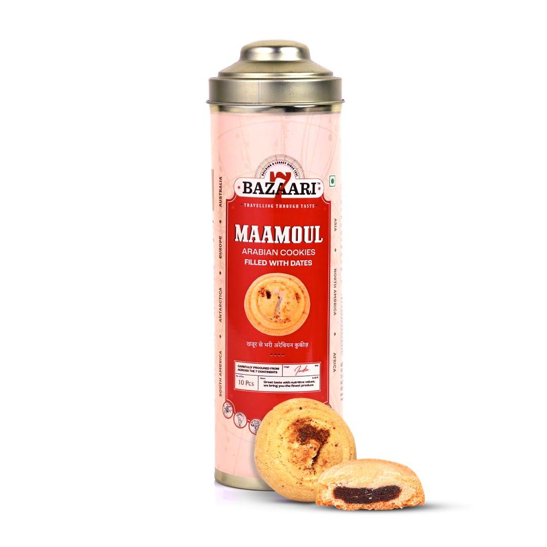 7 BAZAARI 7 BAZAARI Maamoul Cookies with Dates & Cinnamon - 200g (Pack of 10) | Authentic Middle Eastern Taste | Perfect for Snacking & Gifting | Premium Ingredients