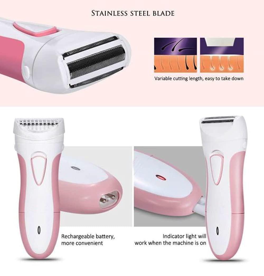SDMS Cordless Hair Remover Shaver Mini QUICK CHARGE Rechargeable Twin Blades Body Face Bikini Underarm Shaving Razor Lady Depilador for Face Body Hair Removal Lady Bikini Shaving Machine Hair Removal