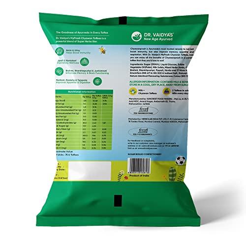 DR. VAIDYA'S Dr. Vaidya\'s Chyawan Toffees | Chyawanprash For Kids | Helps Boost Immunity & Improves Digestion | Contains Amla & Giloy | (75 Toffees Each) Pack of 1