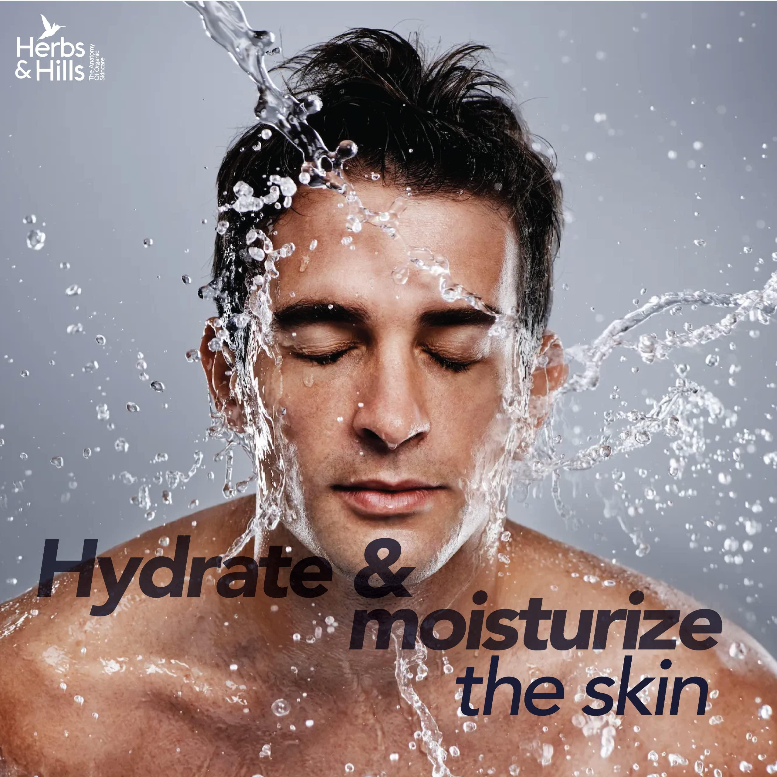 HERBS & HILLS Herbs & Hills Shaving Gel for Mens - 100ml Combines MACA Root & Caffeine Anhydrous for a Close and Comfortable Shave, Protect Skin from Redness, Irritation & Razor Burn Better than Foam