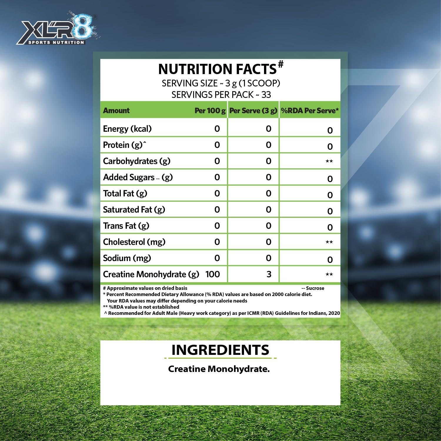 XLR8 XLR8 Whey Protein with 24g Protein - (2 lbs -Chocolate) & XLR8 Creatine Monohydrate Powder- Unflavored (100g, 33 Servings) - Pack of -2