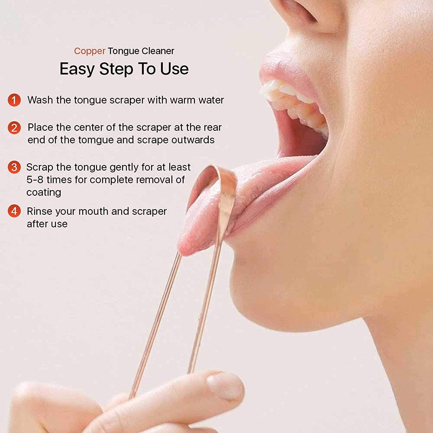 QIMACPLUS QIMACPLUS Heavy Copper Tongue Cleaner For Man And Woman Pack Of 1