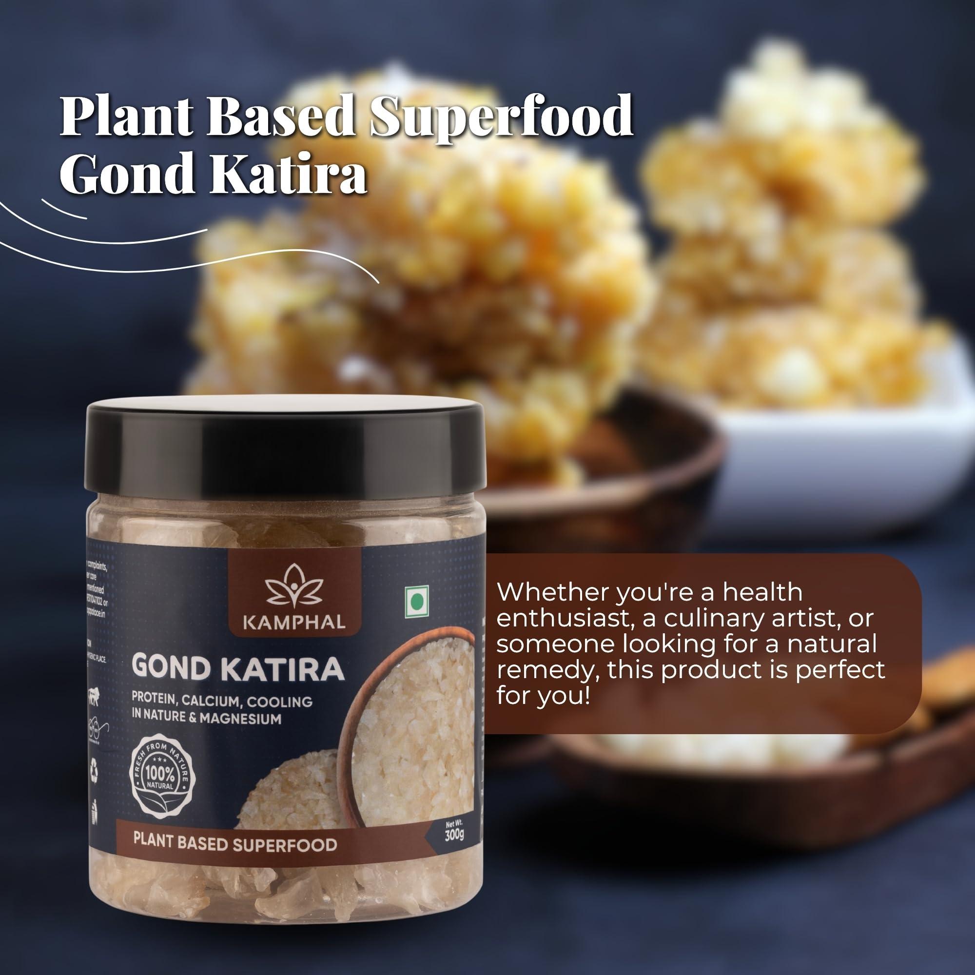 Kamphal Kamphal Gond Katira Pure - 300 Gm | Tragacanth Gum | High Cooling Properties | 100% Natural Superfood Edible Gum