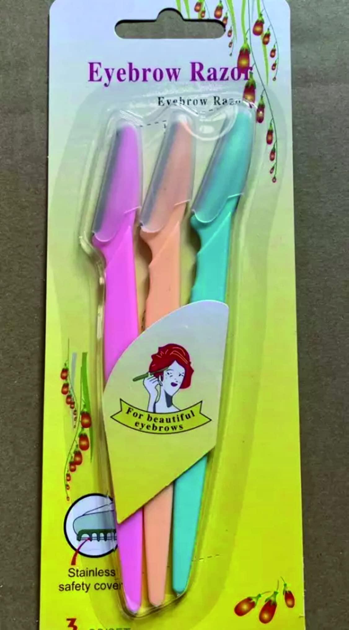 DzVR DzVR Eyebrow Razor | For Salon-Like Eyebrows | Eyebrows, Upper Lip, Targeted Corner Hair | Suitable for Sensitive Areas | No Cuts | Safe & Hygienic | (Pack of 3 Units)