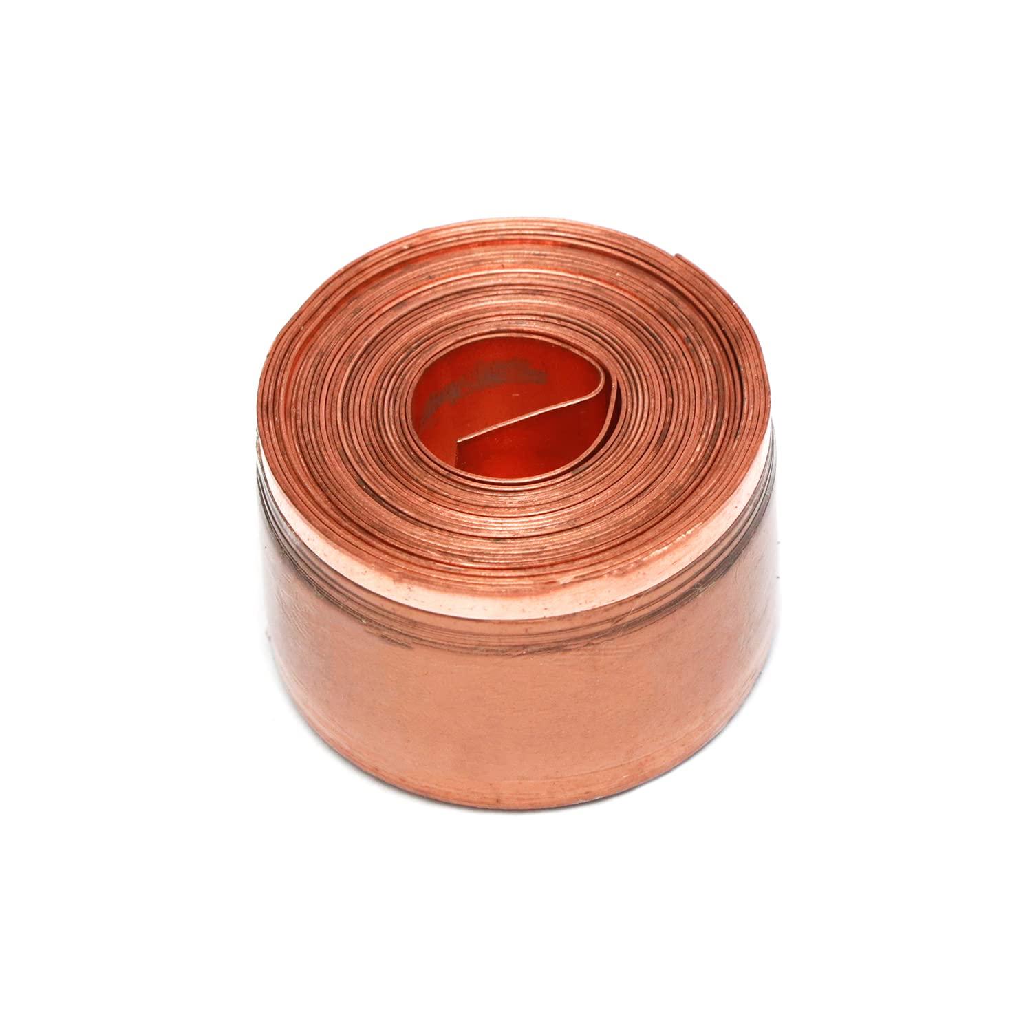 K.V ETERPRISES Vastu Copper Strip | Width- 1 Inch | Gauge- 0.3mm | Length- 8 Feet Approx | Zone Balancing |Toilet Correction | Main Entrance | Strip Remedy | Pack of 5