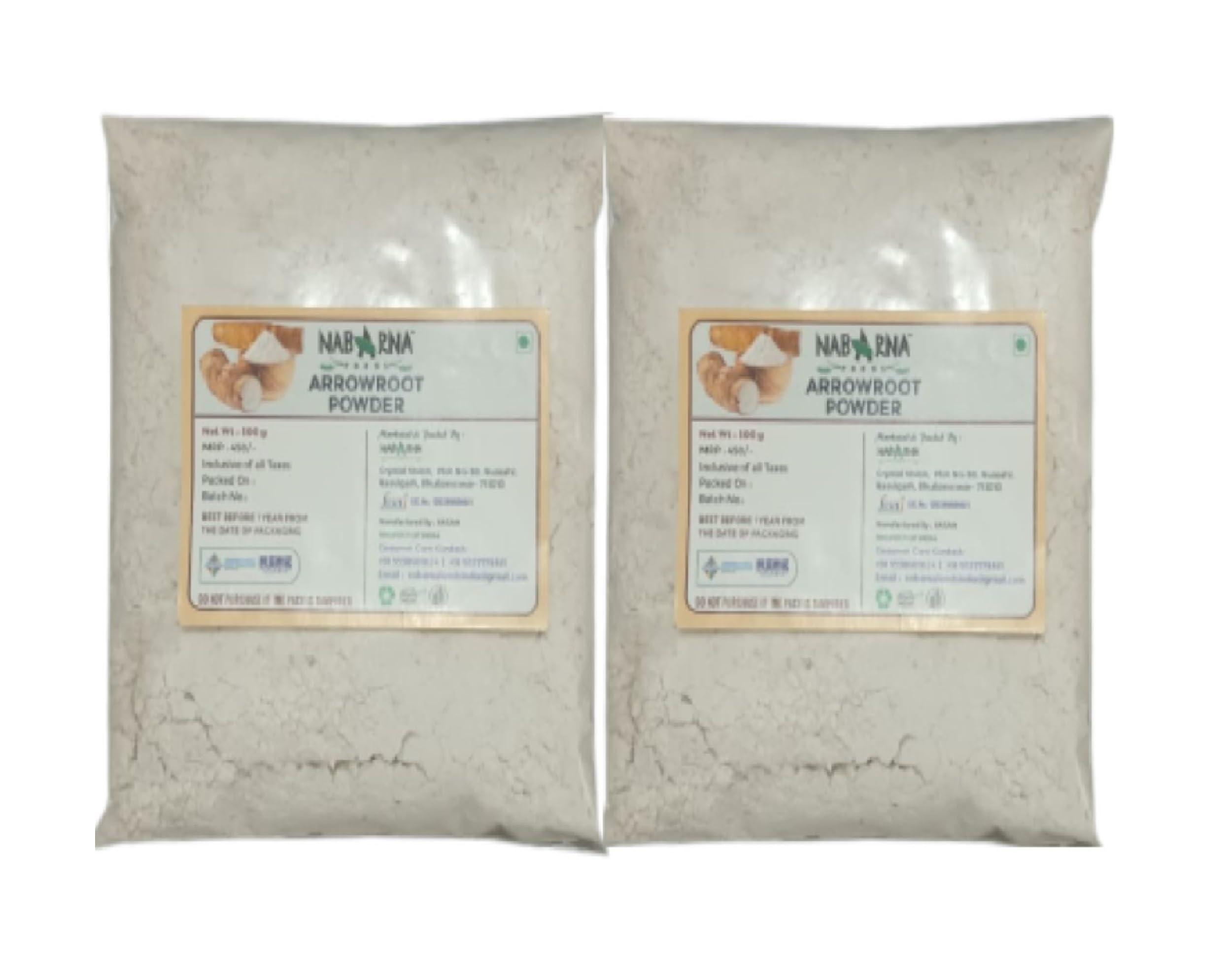 NABARNA NABARNA Natural Arrowroot Powder 250G | Palua Gunda, Pure Arrowroot Flour for Coocking|All Purpose Thickener Gravy Pudding Soups Bread, Natural Baby Powder, Used for making sweets in Odisha, Used to make Odisha famous Palua ladoo