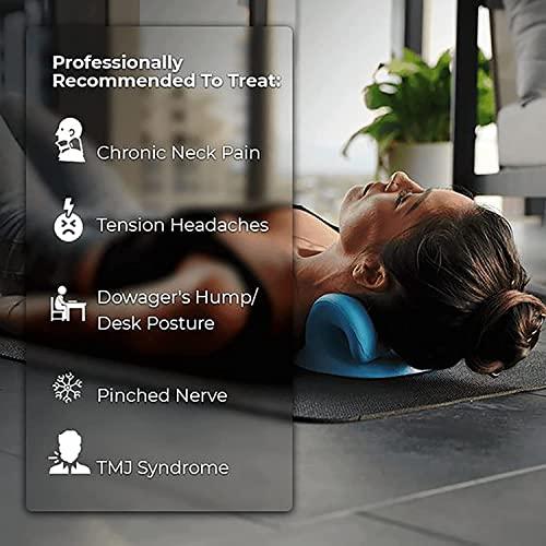 Clefairy Clefairy Neck and Shoulder Relaxer, Cervical Traction Device for TMJ Pain Relief and Cervical Spine Alignment, Chiropractic Pillow Neck Stretcher(Multi)