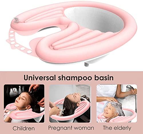 overa Overa Portable Hair Shampoo Basin, Foldable Mobile Shampoo Bowl Hair Washing Sink Rinse Tray,Wash Bowl Household for Pregnant, Elderly