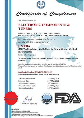 Clenare CLENARE Invisible Nasal Filter Body with Pre-installed Filters, Washable and Reusable Nose Mask Pollution Filter, Pack of 1 Pair (Medium Round)