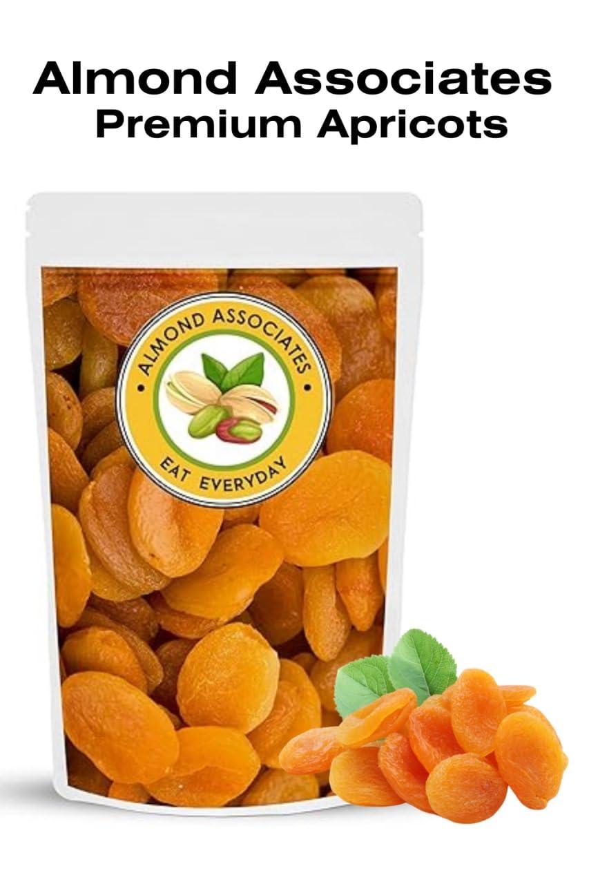 Almond Associates Almond Associates Natural Premium Dried Apricots (500g) | Dried Khumani | Quick Dry Fruit for Snacking | Sun Dried Non GMO Gluten Free.
