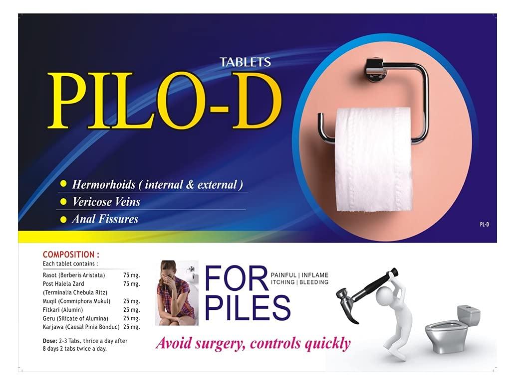 Drugs Laboratories Drugs Lab PILO-D Piles Relief - 100 Tablets