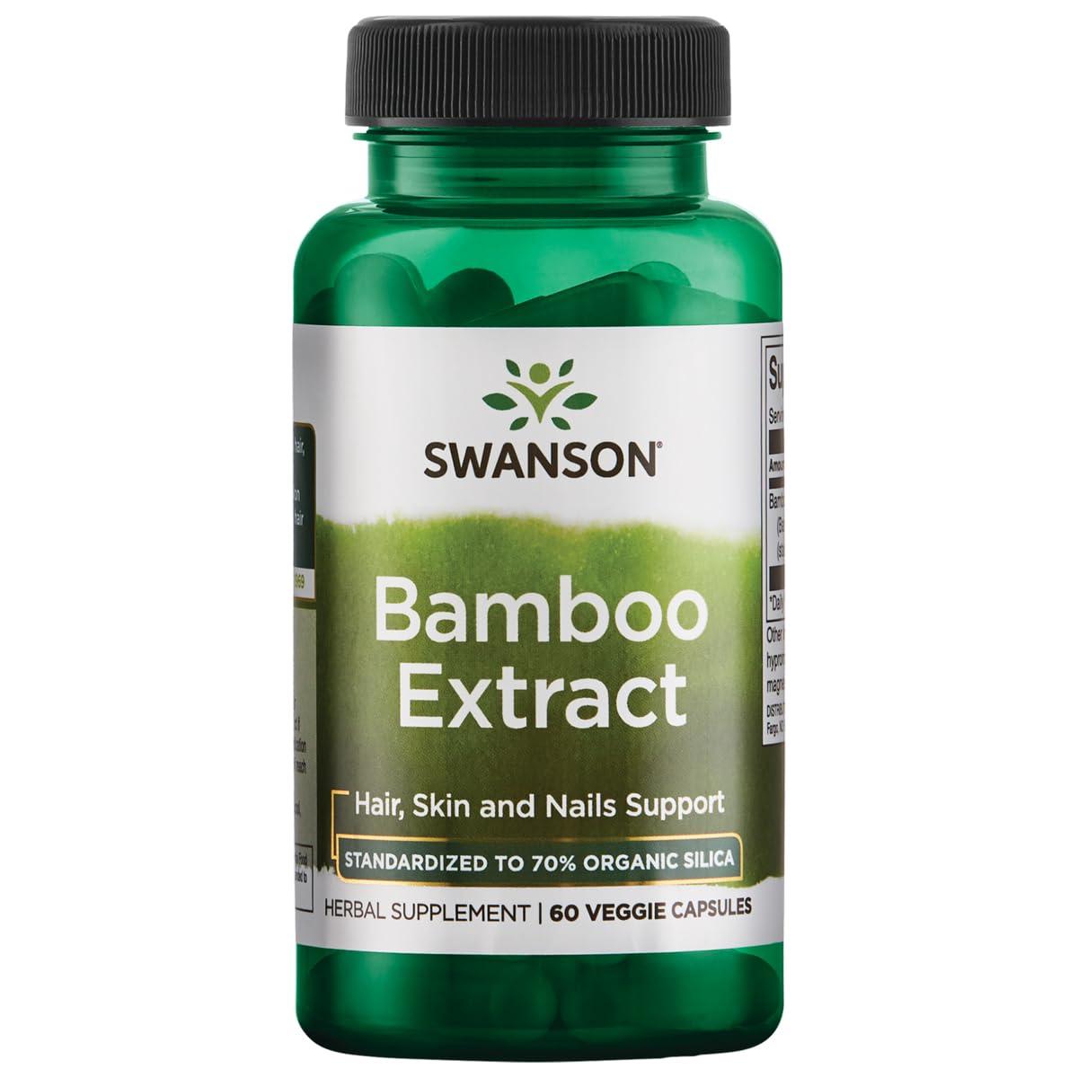 Swanson Swanson Superior Herbs Bamboo Extract -- 300mg -- 60 Capsules One Bottle of 60 Capsules