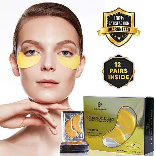 Bella Beauty Labs Bella Beauty Labs Under Eye Collagen Mask - Best Eye Treatment -24K Gold Collagens Mask - Anti-Aging And Anti Wrinkle Effect - Reduces Puffiness And Dark Circles