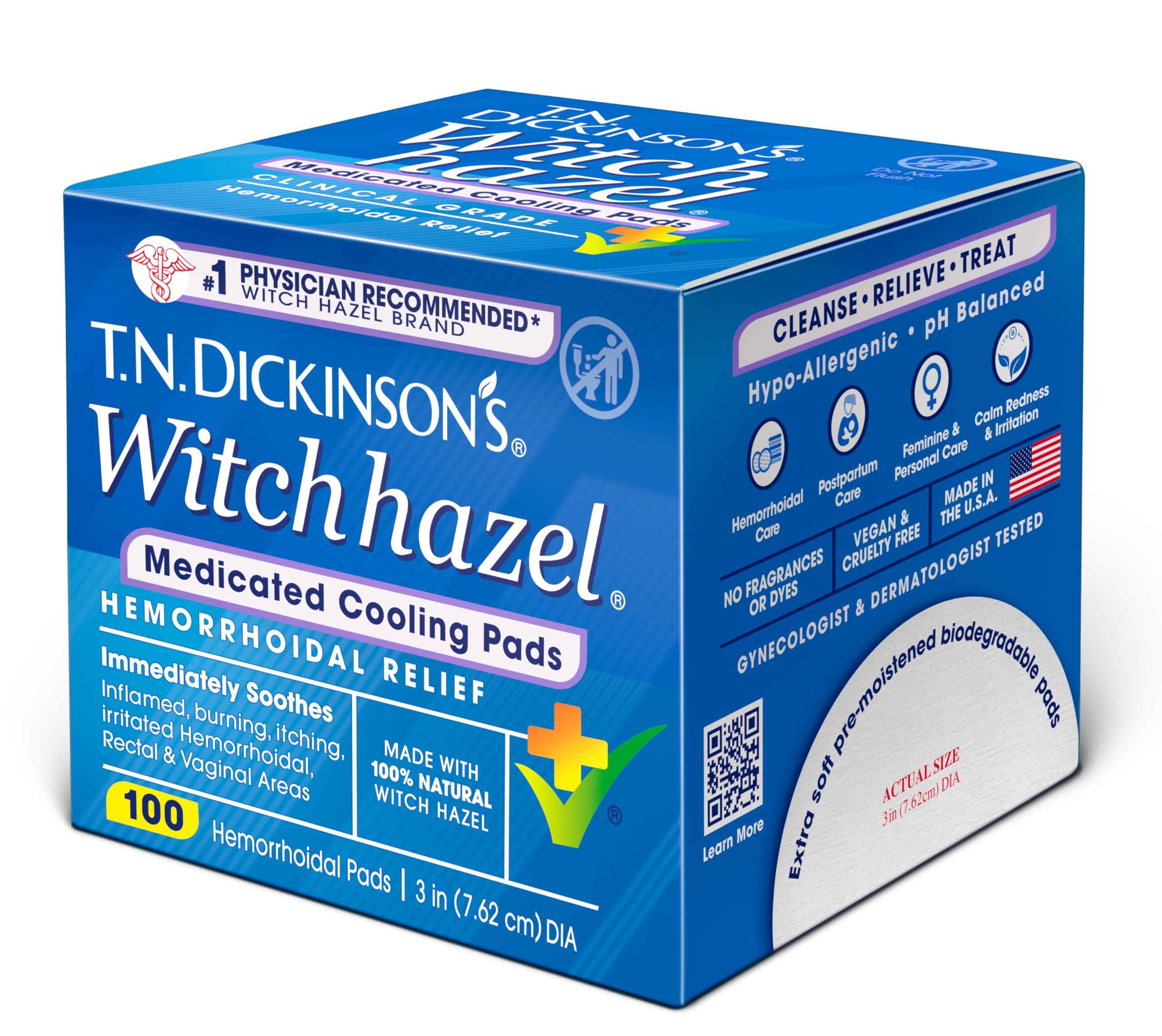T.N. Dickinson's Hemorrhoidal Medicated Pads With Witch Hazel
