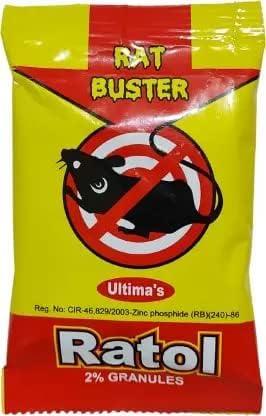 Ultima\'s Ultima\'s Ratol - Rat Buster | Recommended for Mouse Control of Rodents/Mice/Rats | Pre-Baited | Easy to use | A++ Grade, 50g (pack of 5)