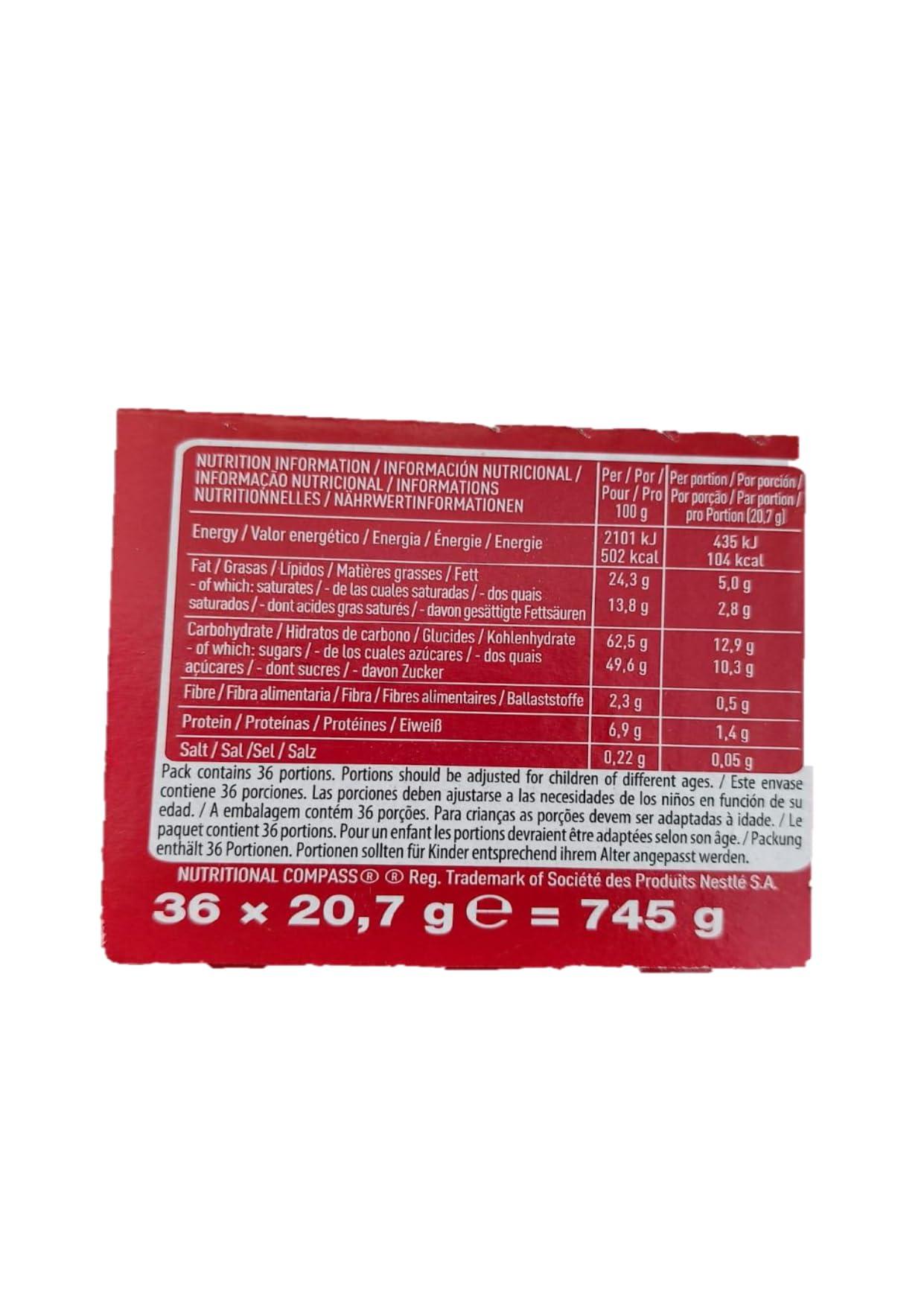 Nestle Nestle, Kitkat Pack of 36 pc Of 2 fingers Each Made In UK, Chocolate, 745 gram