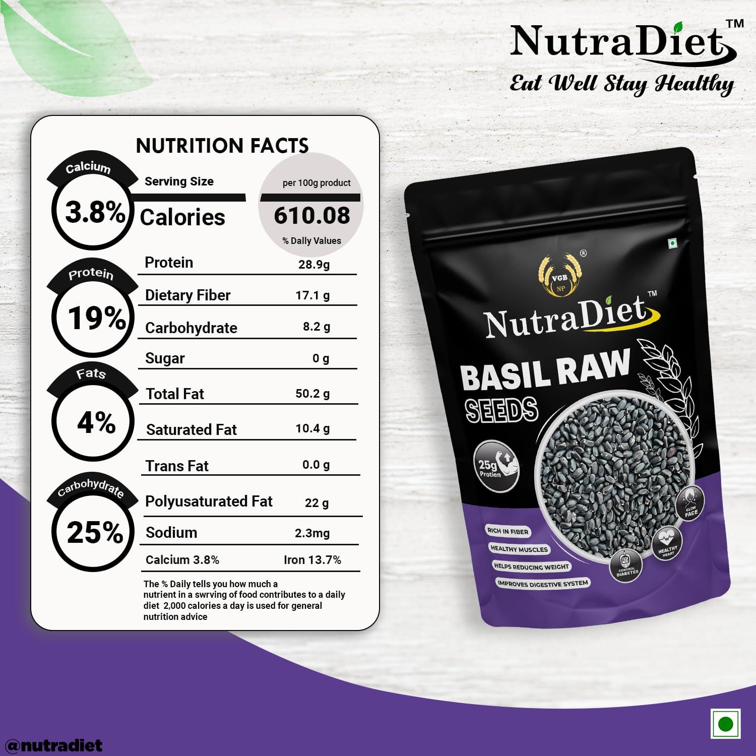 VGBNP VGBNP 100% Natural & Original Sabja seeds (Sabjalu beej) Pure Basil seeds, Tukmaria seeds (Japsa seeds/Tokma dana/falooda seeds) Healty & immunity builder balanga seeds- 500g