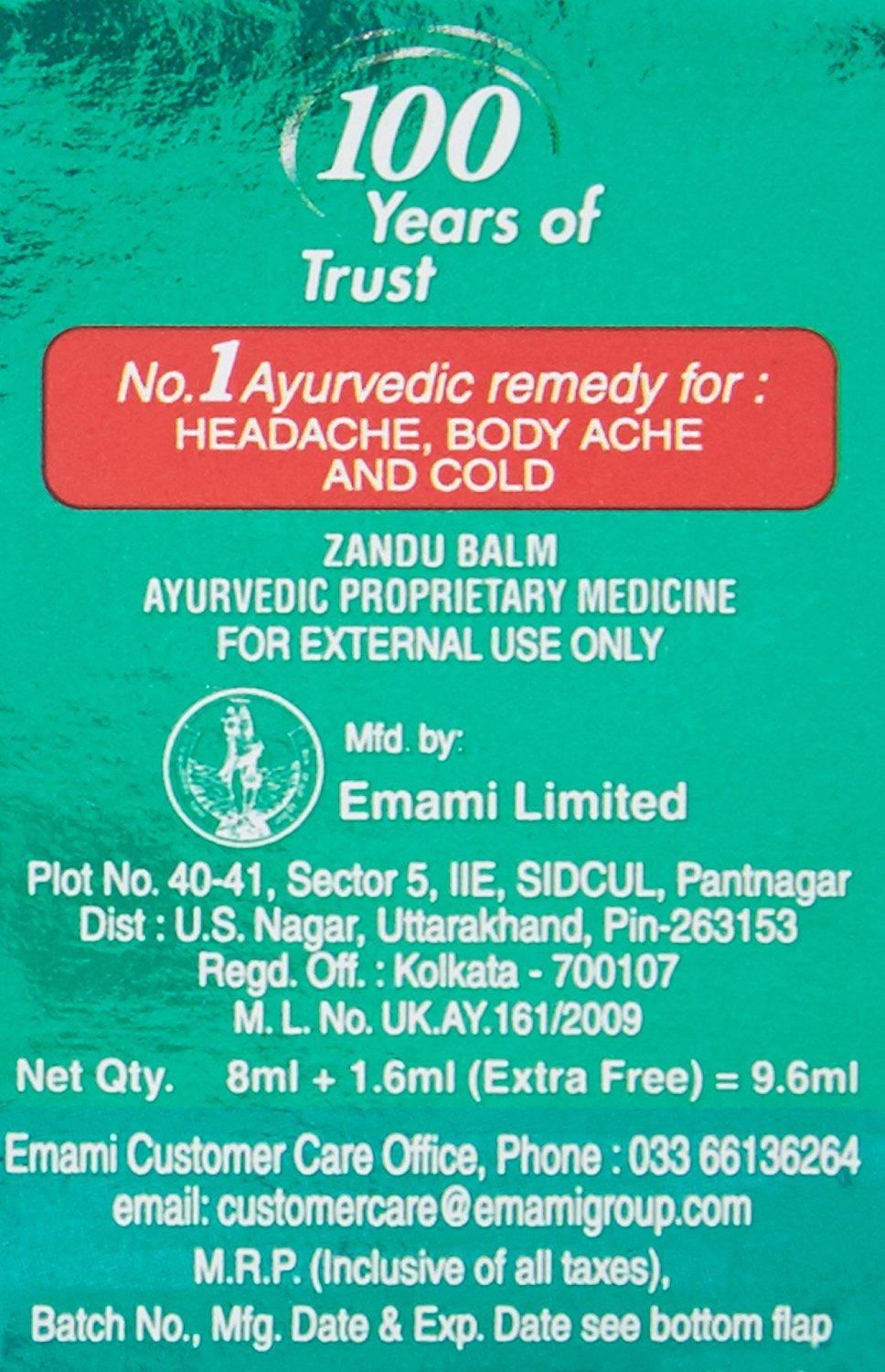 Zandu Zandu Balm 8ml [Pack of 20]