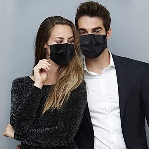 Wisezag Wisezag Black Surgical Mask Pack of 110 Pieces Disposable Masks 3 Ply Layer & Nose Clip Ultrasonic Use, Throw Masks Pack of 100 Pcs Pin 3Ply Unisex, Nonwoven Fabric