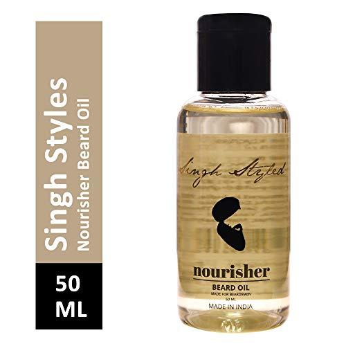 Singh Styled Singh Styled Beard Oil Nourisher - 50ml - Beard Oil for Beard and Mustache - Helps in Beard Growth and Reduces Beard Breakage - Made In India
