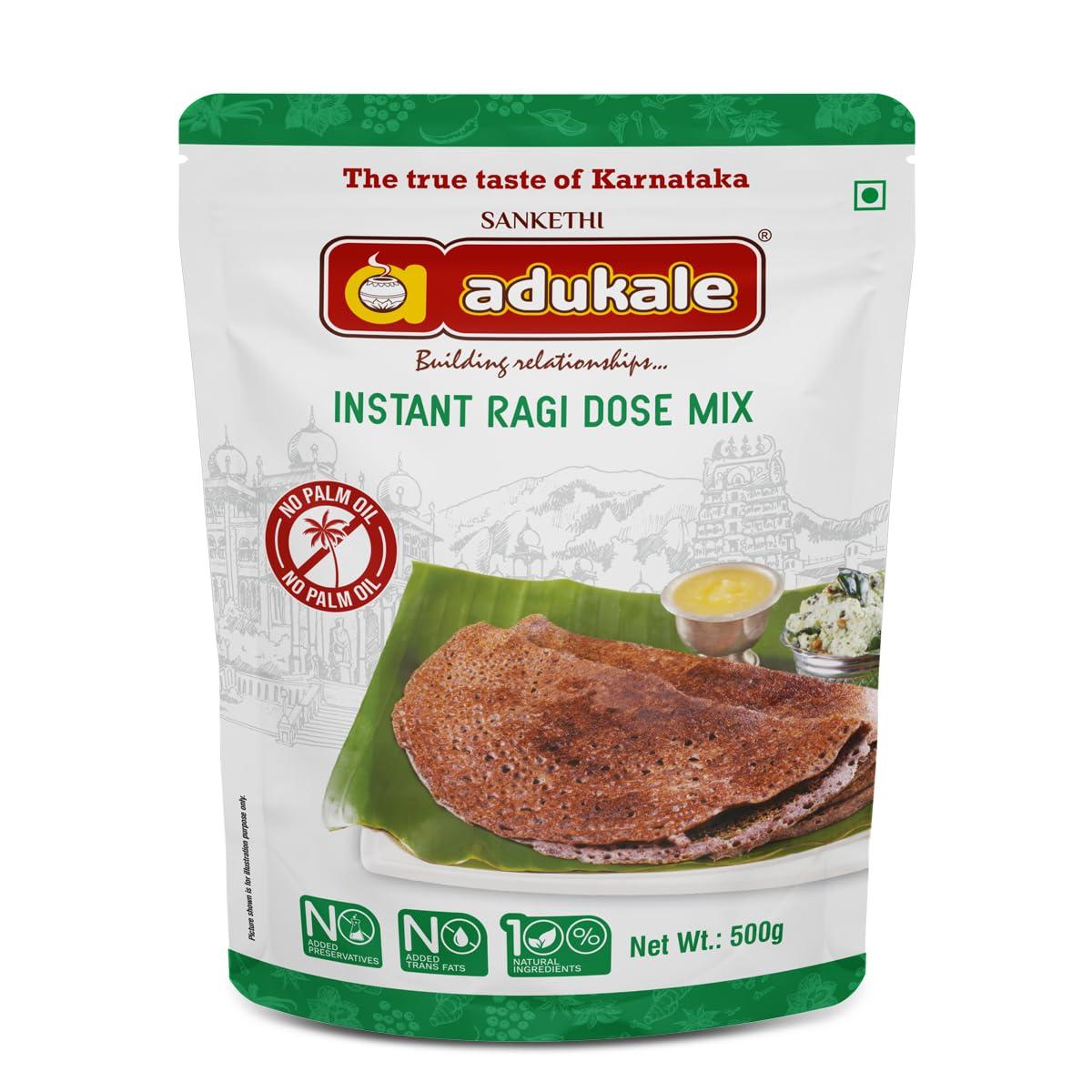 Adukale Adukale Instant Ragi Dosa Mix | Healthy Breakfast | 500g Pack