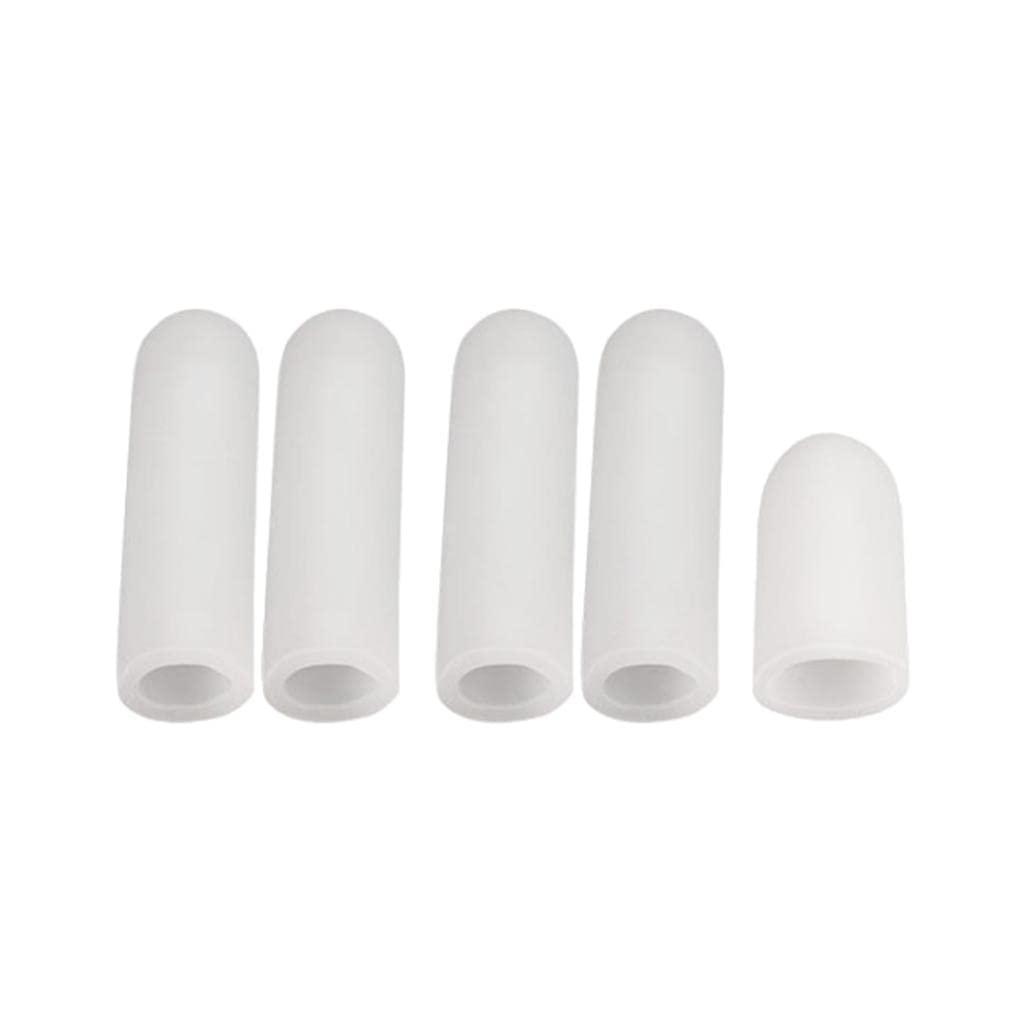 T.O.G. T.O.G. 10Pcs Thumb Protectors Splint Gel Finger Sleeves Caps Cover Tube Skin+White