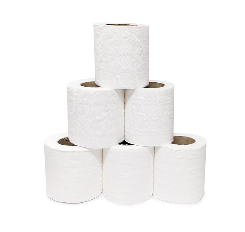 Rose Gold Toilet Paper Tissue Roll || Tissues Paper Rolls (Pack of 6-2 Ply Toilet Tissue Paper)