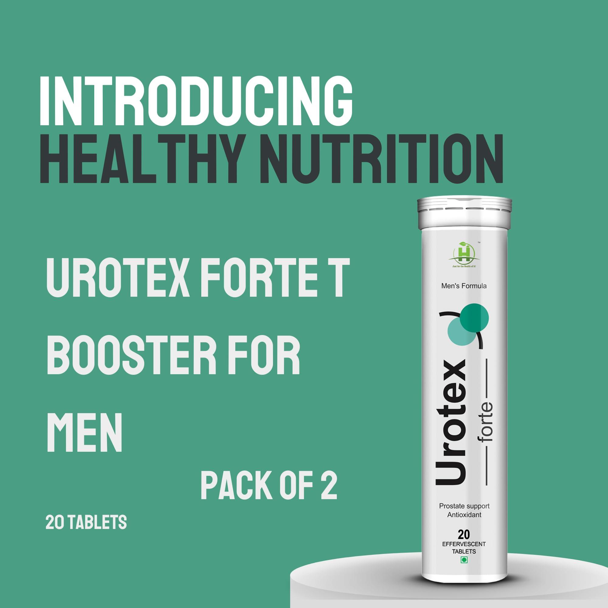 Healthy Nutrition - Just for the Health of it Healthy Nutrition - Just for the Health of it Urotex Forte T Booster For Mens Effervescent Water Soluble (20 Tablets) Pack Of 3